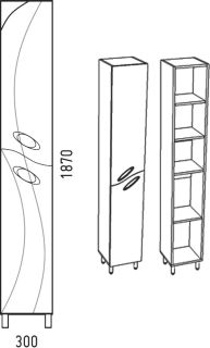 Пенал Corozo Наина 30см белый SD-00000339